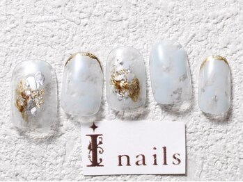 アイネイルズ 梅田店(I nails)/ニュアンス金箔シェル￥7700
