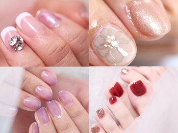 エクラン(ECRIN)の写真/丁寧な施術とフォルムにこだわり、上品で可愛いネイルが得意です♪ケアメニューも豊富にご用意◎