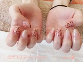 キラキラレオパードネイル