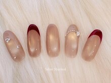 バレンタインネイル