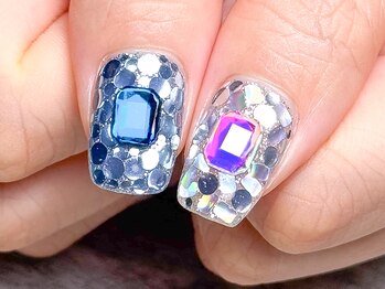 モルフォ 千駄ヶ谷(Morpho)/キラキラ宝石箱ネイル