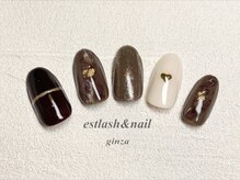 エストラッシュアンドネイル 銀座店(est lash&nail)/マーブルチョコネイル