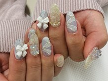 ネイルサロン ドゥ(Nail Salon Doux)/【ほり】DC☆10 リボンネイル