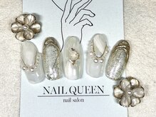 ネイルクイーン(Nail Queen)/ホワイトニュアンス♪￥9900