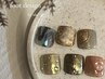 【フット】選べる親指デザイン付き ワンカラー　¥8,800
