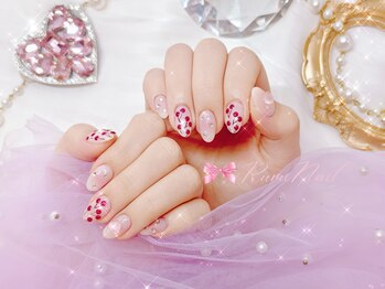 ワンホンネイル 新宿(Rumi Nail)/キラキラ/定額ネイル/チェリー