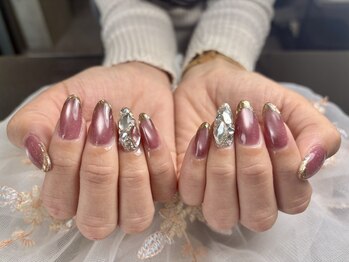 ストーンキラキラネイル