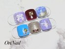 フットネイル親指アート[フット]