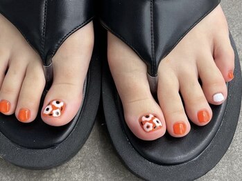 ミスネイル うるま江洲店(Ms.naiL)の写真/フットネイルを今っぽく♪お仕事柄ネイルが出来ない方もフットなら思う存分楽しめちゃう♪ハンドとSETも◎