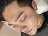 【メンズアイブロウ】★色気UP美眉に★アイブロウWAX+眉パーマ+スタイリング