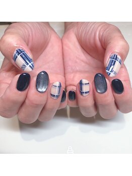 ネイルサロン マハロ 横浜四季の森フォレオ店(Nail Salon Mahalo)/チェック＆マグネイル