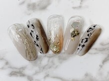 ラリュールネイル(L'Allure nail)/秋レオパードネイル♪￥8200