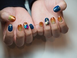 深みカラーカラフルネイル