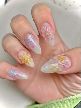 マハロ(mahalo)の写真/大手サロンでの経験があるオーナーが施術◎2回目以降はフィルインOK!自爪を育てながらネイルが楽しめます♪