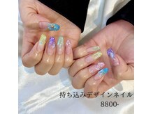 ミント(MINT)/キラキラカラフルネイル