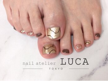 ネイルアトリエルカ(nail atelier LUCA)/W-136　ニュアンスフットネイル