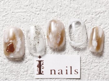 アイネイルズ 梅田店(I nails)/もやもや天然石ニュアンス￥7700
