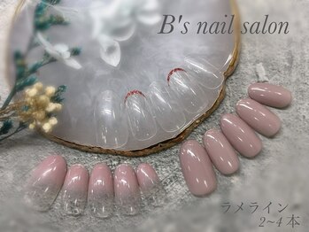 ビーズネイル バイブレス イオンタウン泉大沢店(B's Nail by.BLESS)/【オプション】ラメライン
