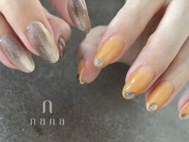 オレンジ ゴールド ニュアンス