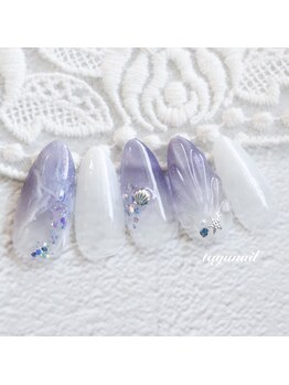 たゆ ネイル(たゆnail)/パラジェル貝殻デザイン☆