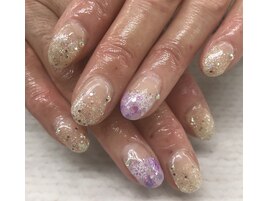 雪の結晶ネイル