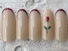 フリークネイル(FREAK Nail)/一輪挿しシンプルフラワー ¥8500