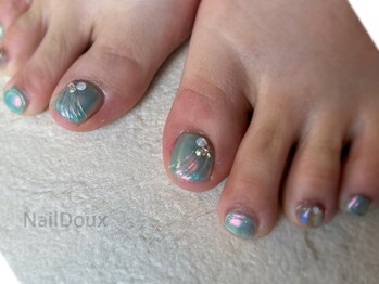 ネイル ドゥ 岡山駅前店(Nail Doux)/マーメイドフットネイル