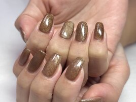 ブラウンマグネットネイル