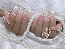 アミュレット 天王寺店(amulet)/黄色ネイル