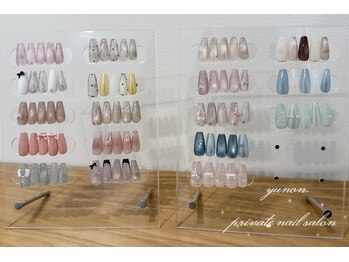 private nail salon &nbsp;yunon.【ユノン】の写真/NEWOPENのためモニター価格実施中◎洗練デザインが勢揃いの定額メニューで、賢くお洒落に理想の指先へ。
