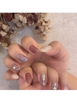 ビューティームーン(beauty moon)/秋色ピンクとぷっくりお花