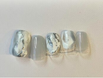 アイネイルズ 梅田店(I nails)/ピンクオーロラブルーニュアンス