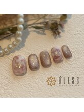 ネイルアンドアイラッシュ ブレス エスパル山形本店(BLESS)/春っぽニュアンスネイル