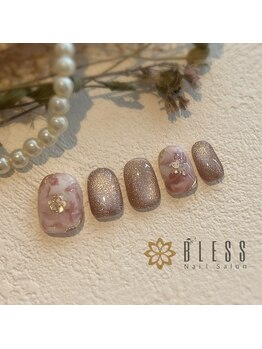 ネイルアンドアイラッシュ ブレス エスパル山形本店(BLESS)/春っぽニュアンスネイル