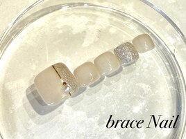 シンプルフットネイルデザイン