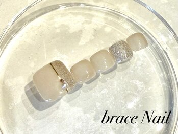 シンプルフットネイルデザイン