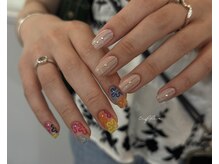 ネイルサロン ティフィン(tiffin)/～colorful flowerネイル～