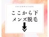 ここから下はメンズの脱毛メニューになります
