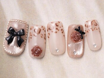 アイネイルズ 天神今泉店(I-nails)/レオパードフレンチガーリー