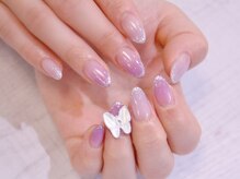ラルネイル 大宮(Lull. nail)/＊蝶々＊パープルグラデ＊