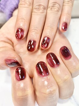 ニュアンス　ぬりかけネイル