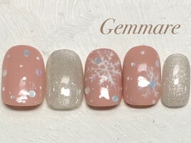 手書き雪の結晶マグネットネイル