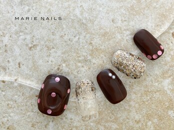 マリー ネイルズ いわきラトブ店(MARIE NAILS)の写真/定額7000円デザイン＋チップ長さ出し￥14,300ー ☆初回オフ無料/クチコミ数福島県no.1/１week保証付き♪