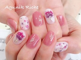 【押し花ネイル】