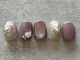 上品変形パールアート