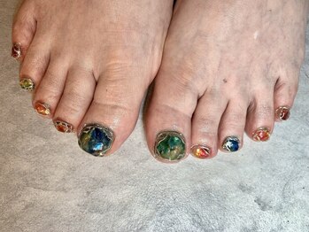 エンジェリック カラーズ(Angelic colors)/キラキラフットネイル☆