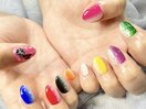 個性派ネイル　長さだし