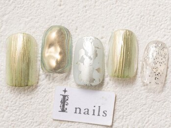アイネイルズ 渋谷店(I nails)/サマーグリーンゴールド