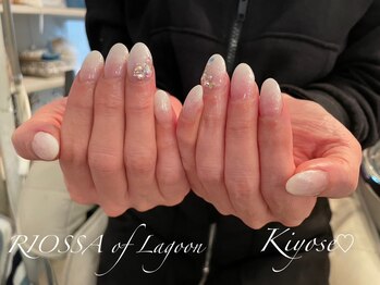 グラデーション×キラキラネイル