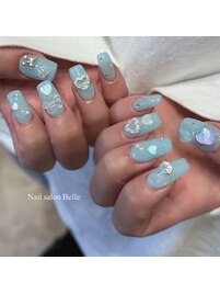 ブルーラメ × ハート